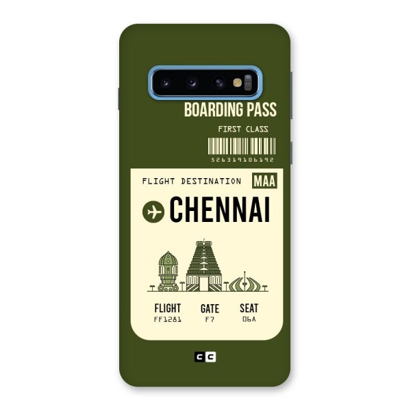Chennai Boarding Pass Back Case for Galaxy S10