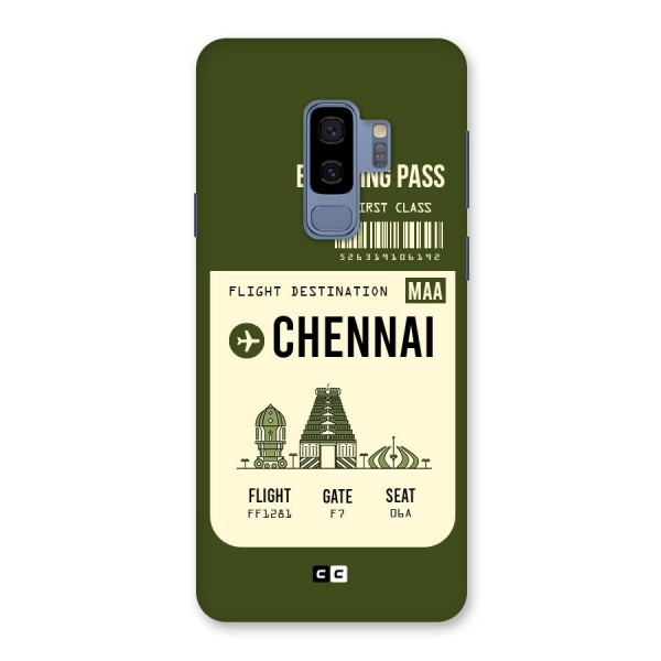 Chennai Boarding Pass Back Case for Galaxy S9 Plus