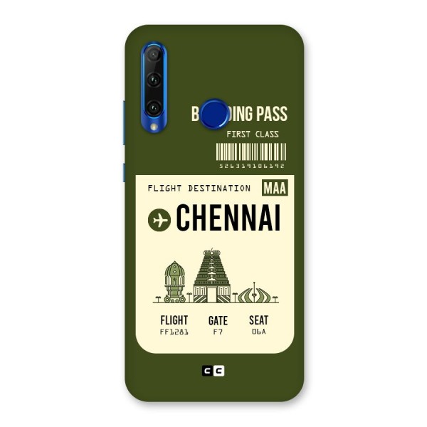 Chennai Boarding Pass Back Case for Honor 20i