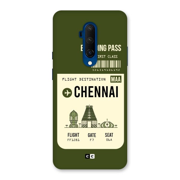 Chennai Boarding Pass Back Case for OnePlus 7T Pro