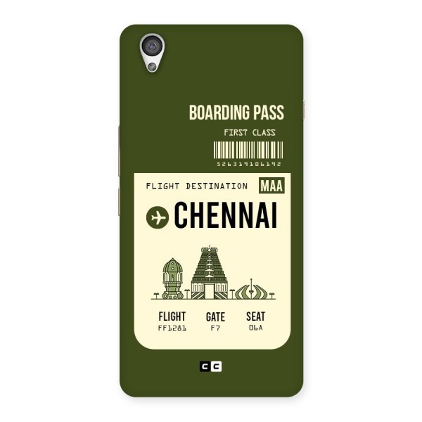 Chennai Boarding Pass Back Case for OnePlus X
