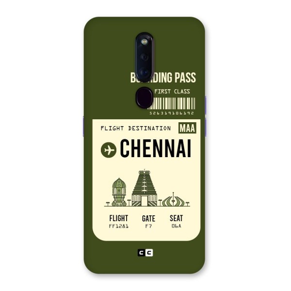 Chennai Boarding Pass Back Case for Oppo F11 Pro