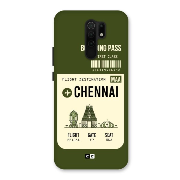 Chennai Boarding Pass Back Case for Redmi 9 Prime