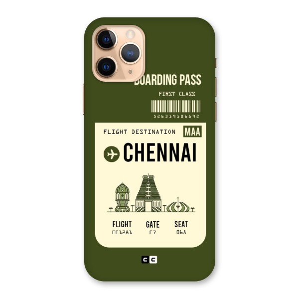 Chennai Boarding Pass Back Case for iPhone 11 Pro