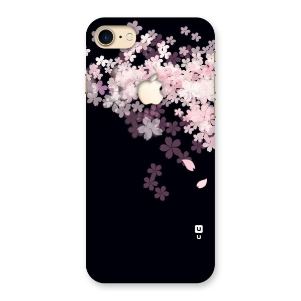 Cherry Flowers Pink Back Case for iPhone 7 Apple Cut