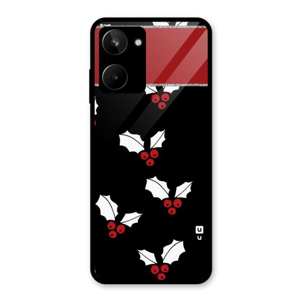 Cherry Leaf Design Glass Back Case for Realme 10