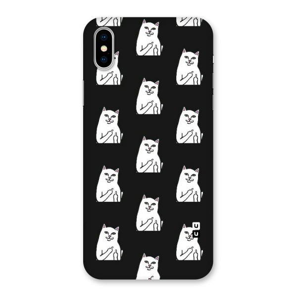 Chill Cat Pattern Back Case for iPhone X