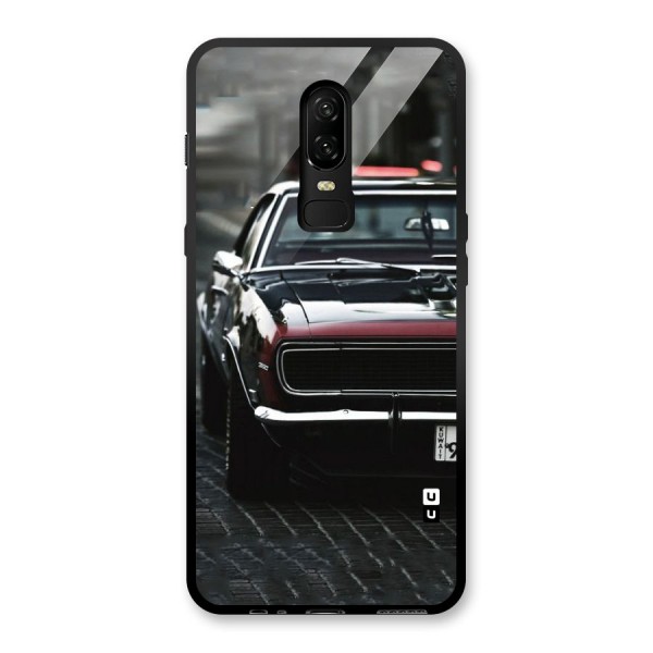 Class Vintage Car Glass Back Case for OnePlus 6