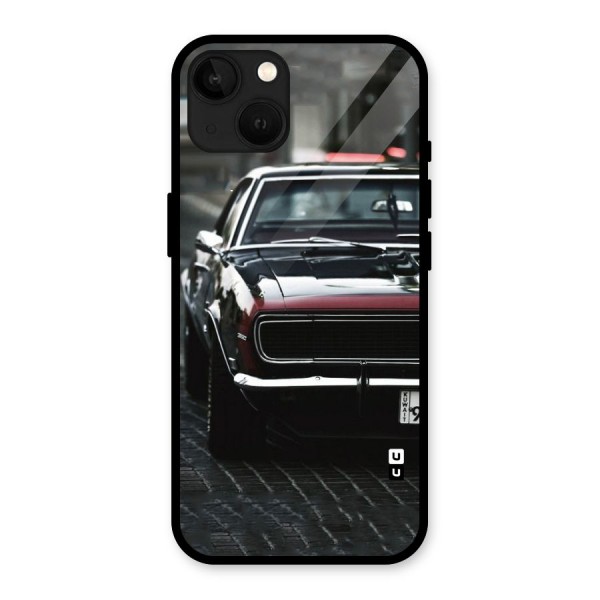 Class Vintage Car Glass Back Case for iPhone 13