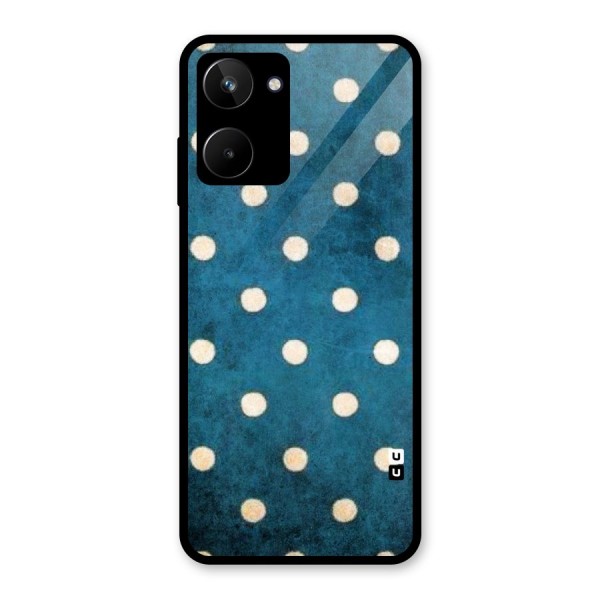 Classic Blue Polka Glass Back Case for Realme 10