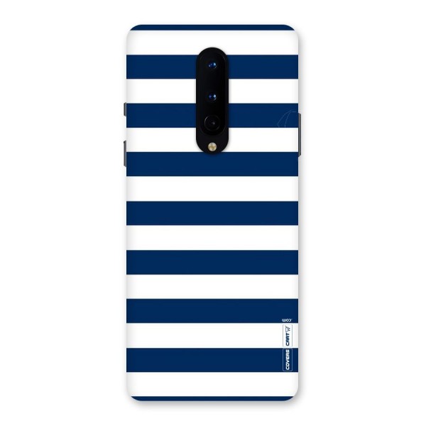 Classic Blue White Stripes Back Case for OnePlus 8