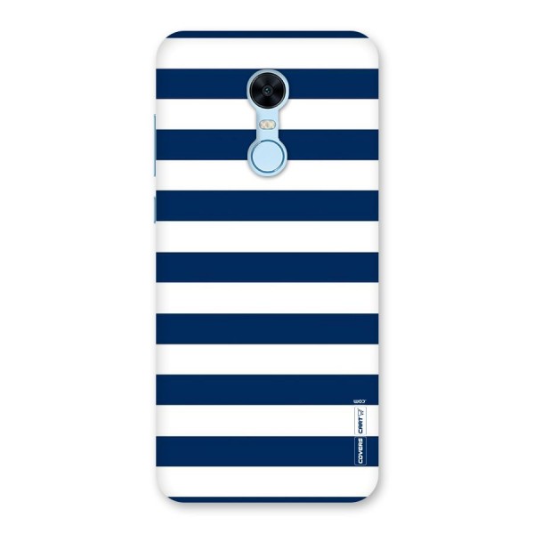 Classic Blue White Stripes Back Case for Redmi Note 5