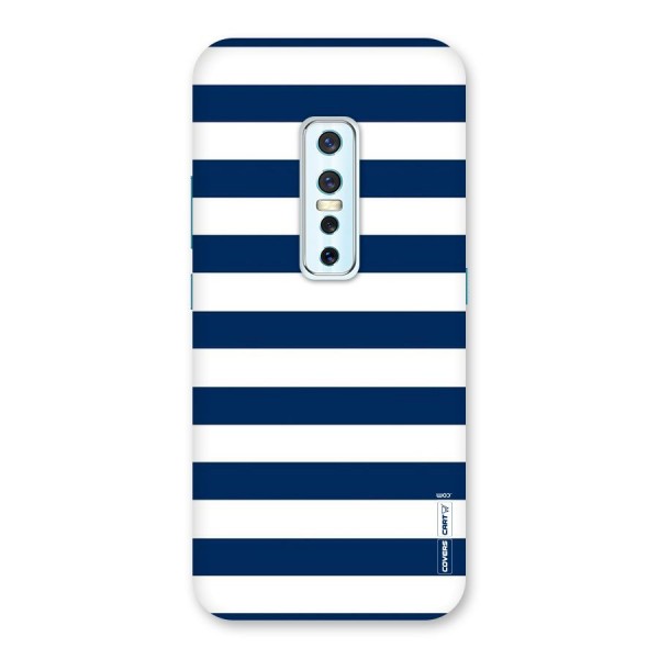 Classic Blue White Stripes Back Case for Vivo V17 Pro