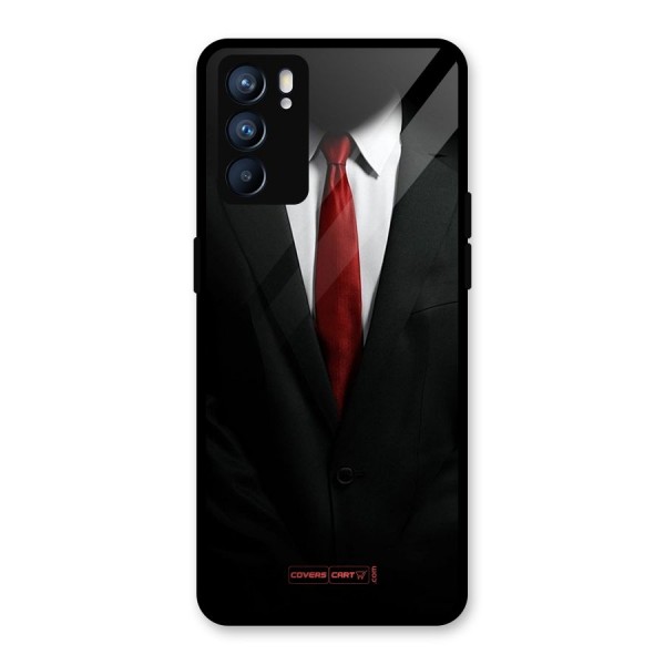 Classic Suit Glass Back Case for Oppo Reno6 5G