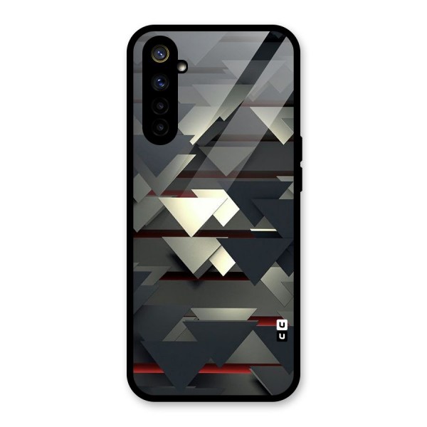 Classic Triangles Design Glass Back Case for Realme 6