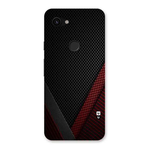 Classy Black Red Design Back Case for Google Pixel 3a