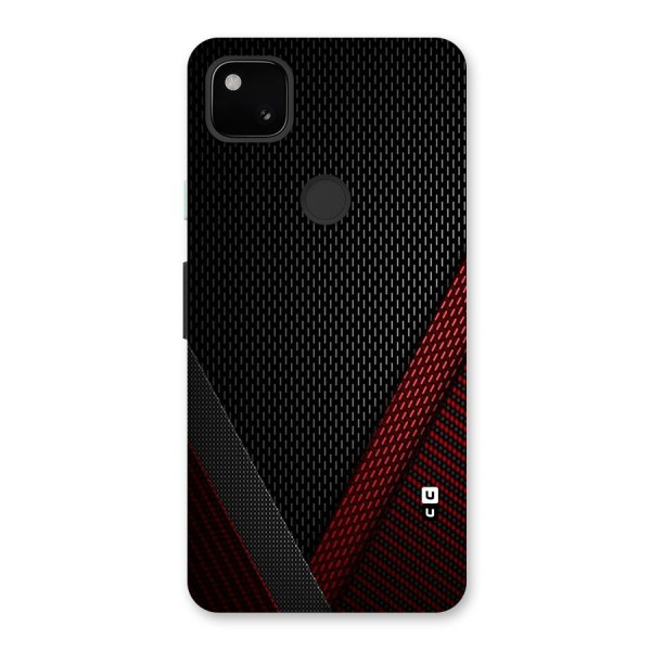 Classy Black Red Design Back Case for Google Pixel 4a