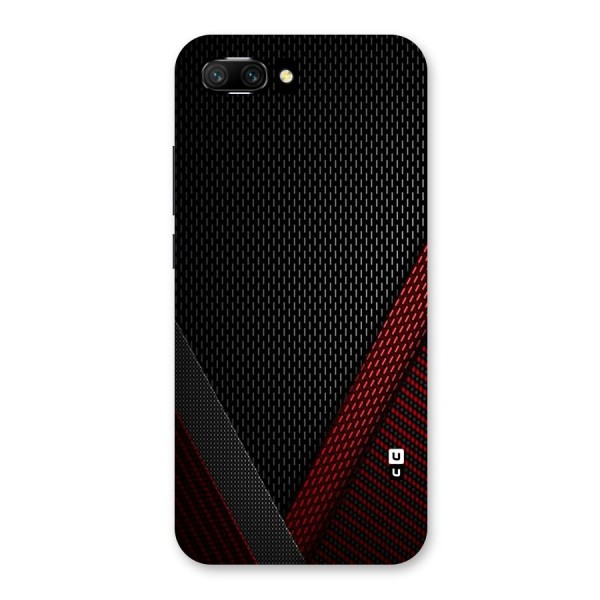 Classy Black Red Design Back Case for Honor 10