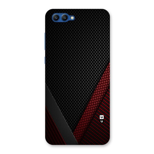 Classy Black Red Design Back Case for Honor View 10