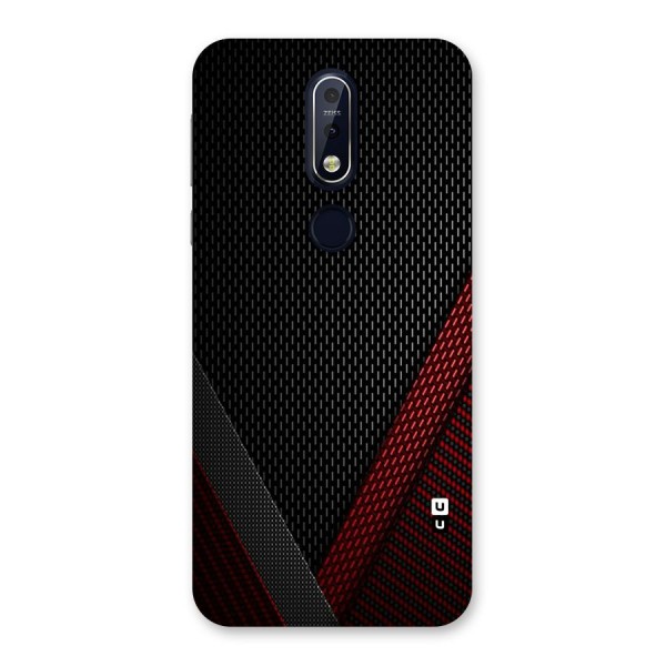 Classy Black Red Design Back Case for Nokia 7.1