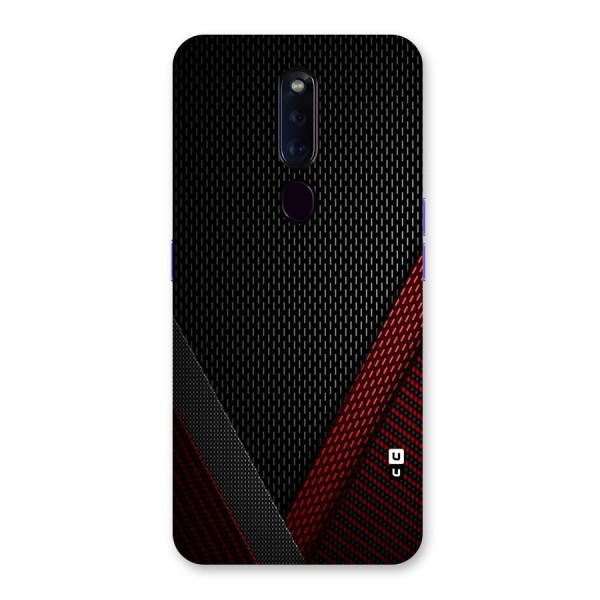 Classy Black Red Design Back Case for Oppo F11 Pro