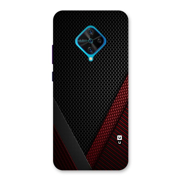 Classy Black Red Design Back Case for Vivo S1 Pro
