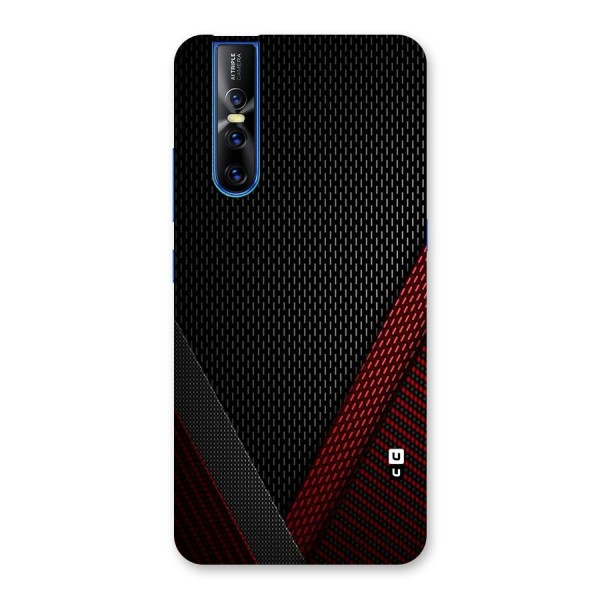 Classy Black Red Design Back Case for Vivo V15 Pro