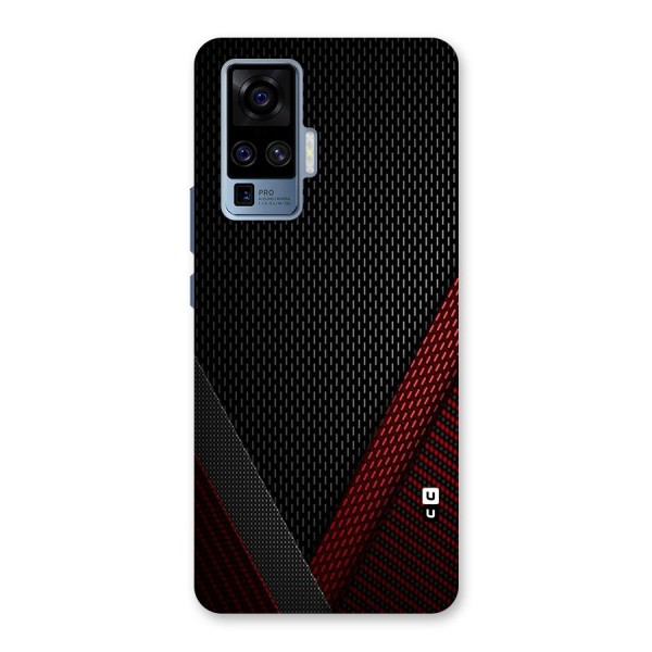 Classy Black Red Design Back Case for Vivo X50 Pro