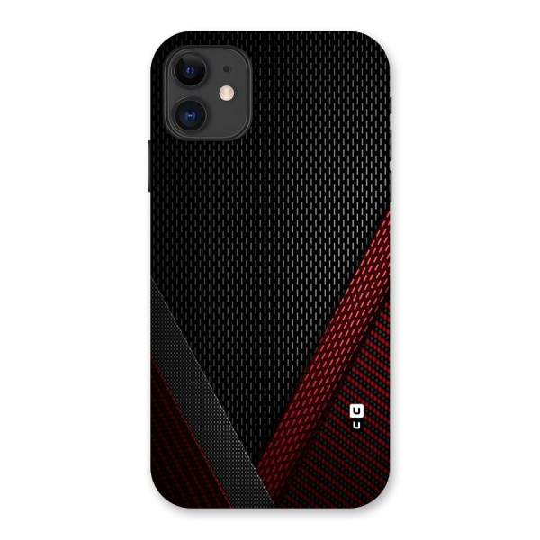 Classy Black Red Design Back Case for iPhone 11