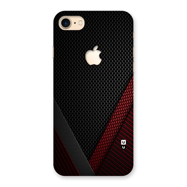 Classy Black Red Design Back Case for iPhone 7 Apple Cut