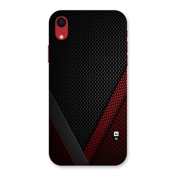 Classy Black Red Design Back Case for iPhone XR