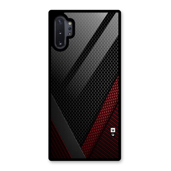 Classy Black Red Design Glass Back Case for Galaxy Note 10 Plus