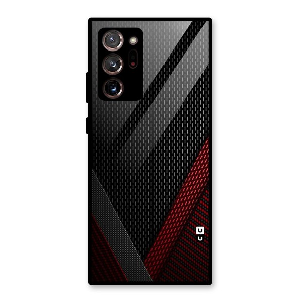 Classy Black Red Design Glass Back Case for Galaxy Note 20 Ultra