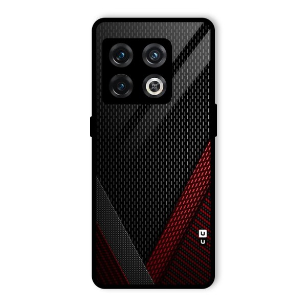 Classy Black Red Design Glass Back Case for OnePlus 10 Pro 5G