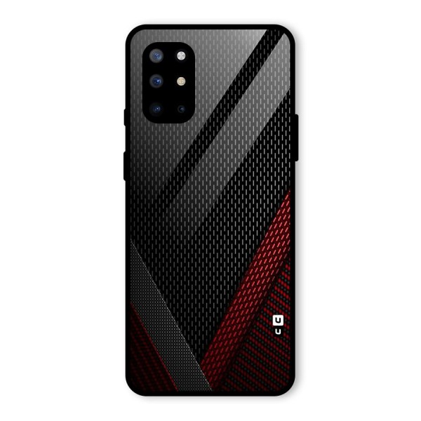 Classy Black Red Design Glass Back Case for OnePlus 8T
