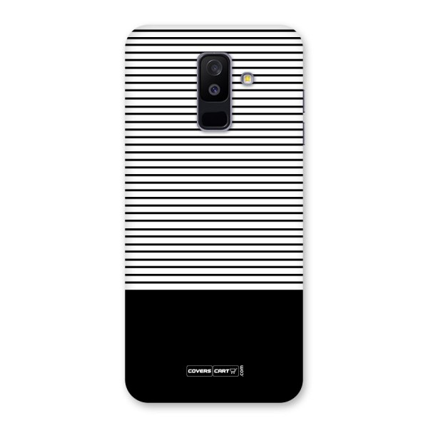 Classy Black Stripes Back Case for Galaxy A6 Plus