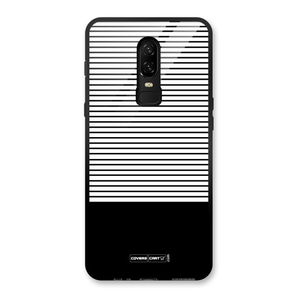 Classy Black Stripes Glass Back Case for OnePlus 6