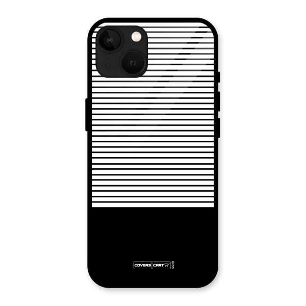 Classy Black Stripes Glass Back Case for iPhone 13