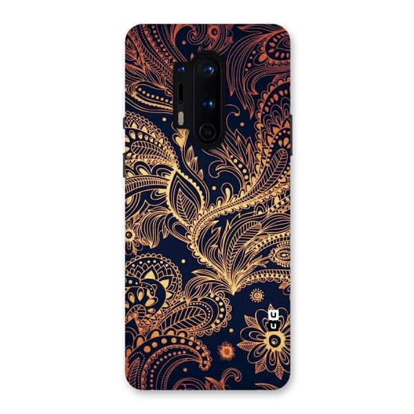 Classy Golden Leafy Design Back Case for OnePlus 8 Pro