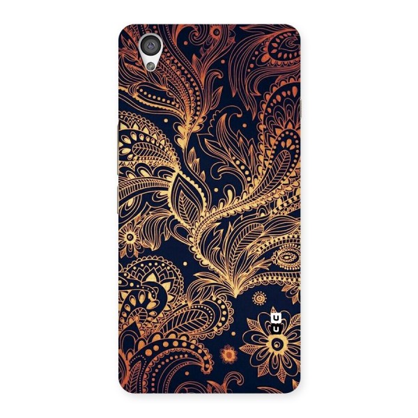 Classy Golden Leafy Design Back Case for OnePlus X