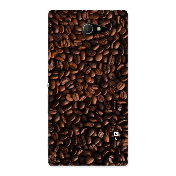 Coffee Beans Scattered Back Case for Sony Xperia M2