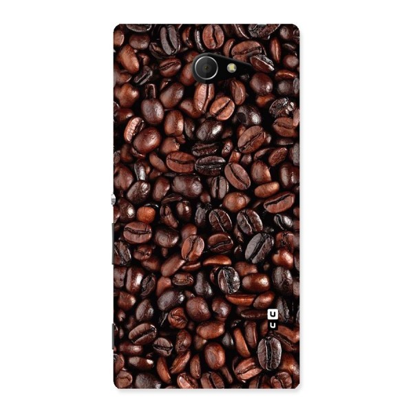 Coffee Beans Texture Back Case for Sony Xperia M2