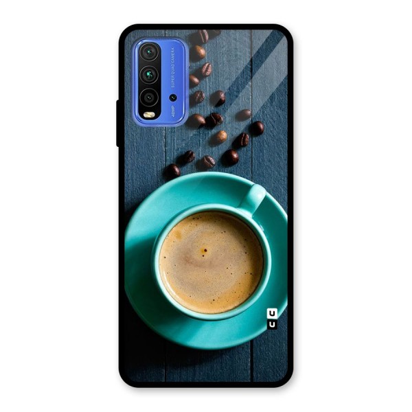 Coffee Beans and Cup Glass Back Case for Redmi 9 Power