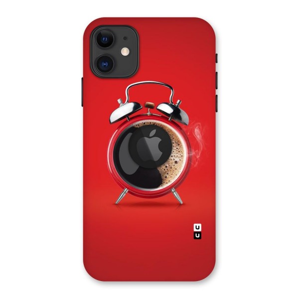 Coffee Clock Back Case for iPhone 11 Logo Cut