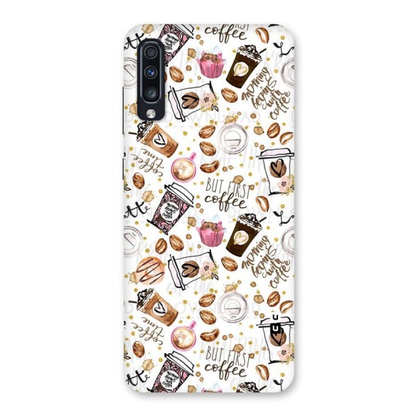 Coffee Pattern Back Case for Galaxy A70