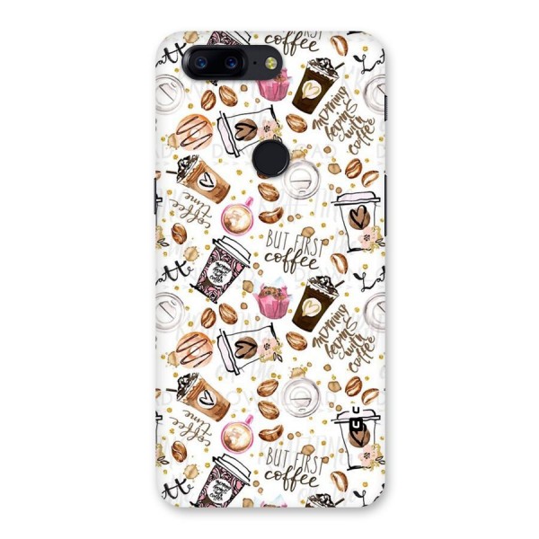 Coffee Pattern Back Case for OnePlus 5T