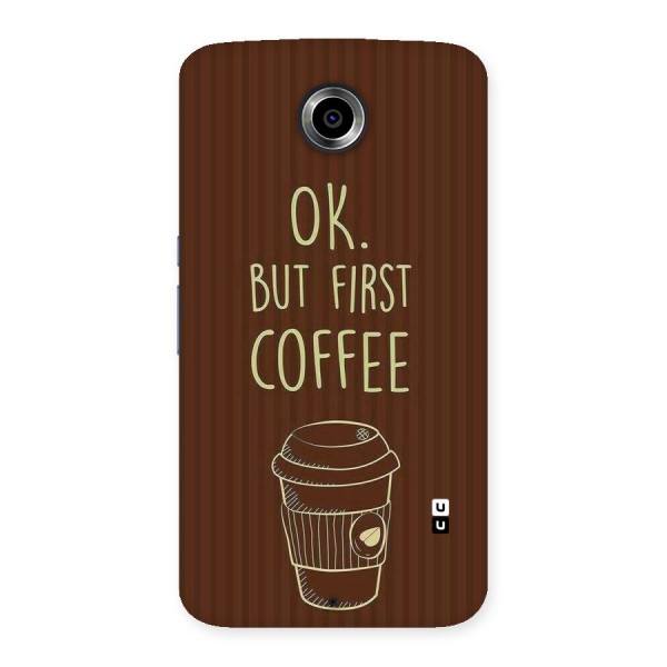 Coffee Stripes Back Case for Nexsus 6