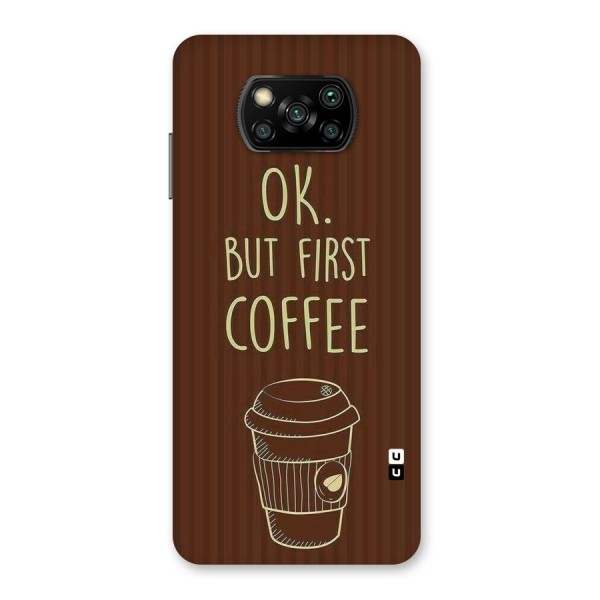 Coffee Stripes Back Case for Poco X3