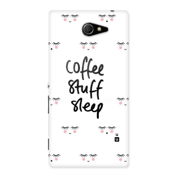 Coffee Stuff Sleep Back Case for Sony Xperia M2