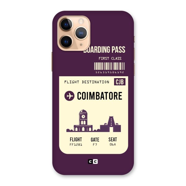 Coimbatore Boarding Pass Back Case for iPhone 11 Pro